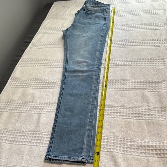 Blue Skinny Jeans with Contrast Stitching - Picture 4 of 7